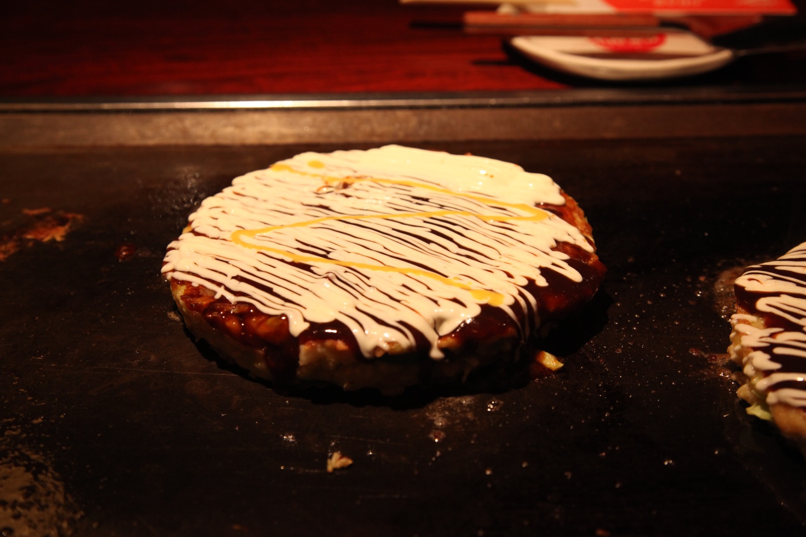 Okonomiyaki in Namba